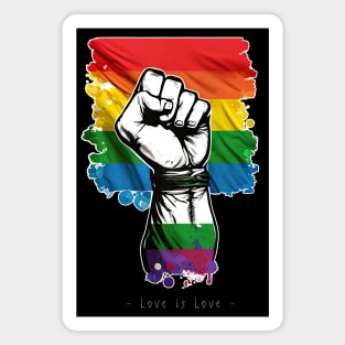 Love is Love - Pride Hand T-Shirt Design #2 (for white Background) Magnet